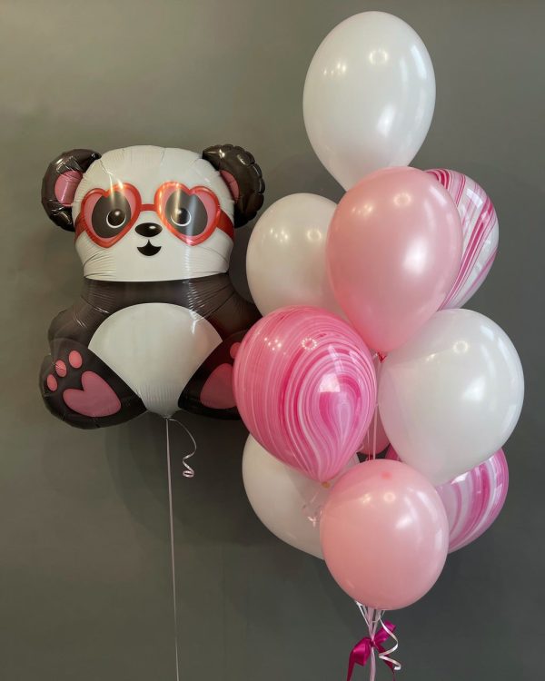 Balloons with helium panda