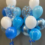 Bouquet of balloons in blue tones