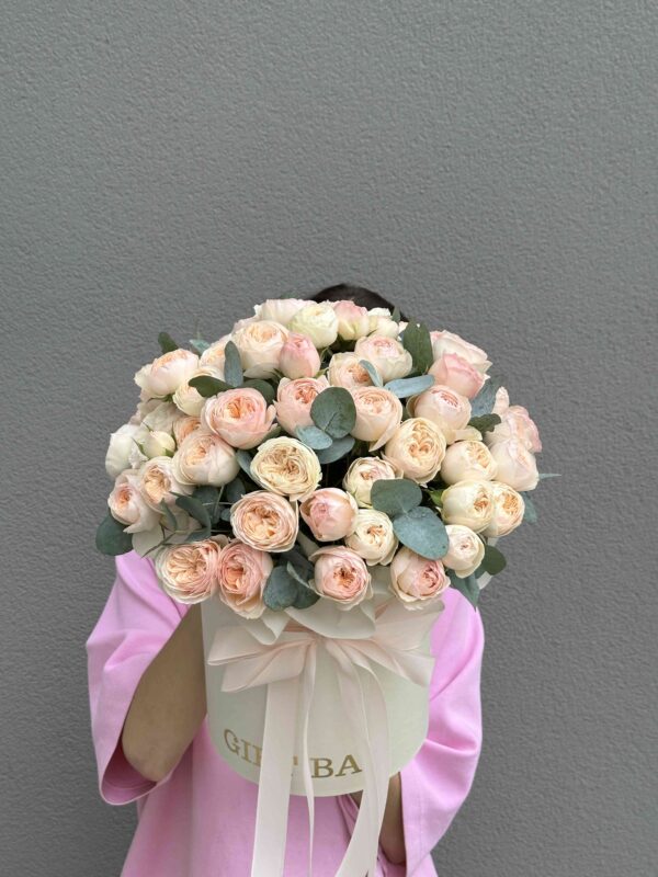 Spray roses in flowerbox