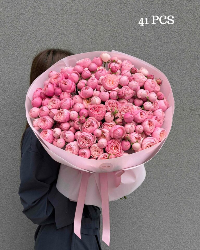 Букет кустовых роз Silva pink